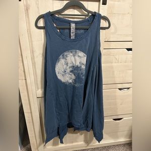 Moon Paz Tank in Boro Blue Cotton Jersey